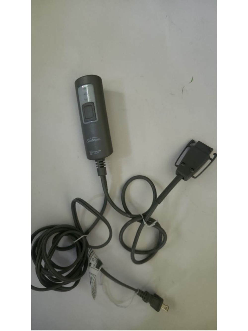 Sunbeam Electric Blanket Controller Cord T85B Heated Blanket Control OEM Gray